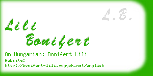 lili bonifert business card
